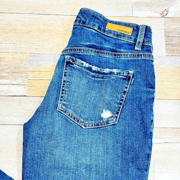 GARAGE Dark blue distressed jeans - Picture 3 of 13